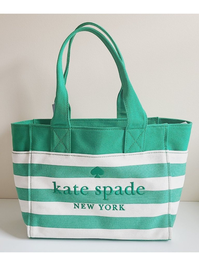 Kate Spade Jett Canvas Large Tote In Green Bean Multi #Kb695 Nwt